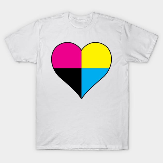 4 Color Love T-Shirt by detective651